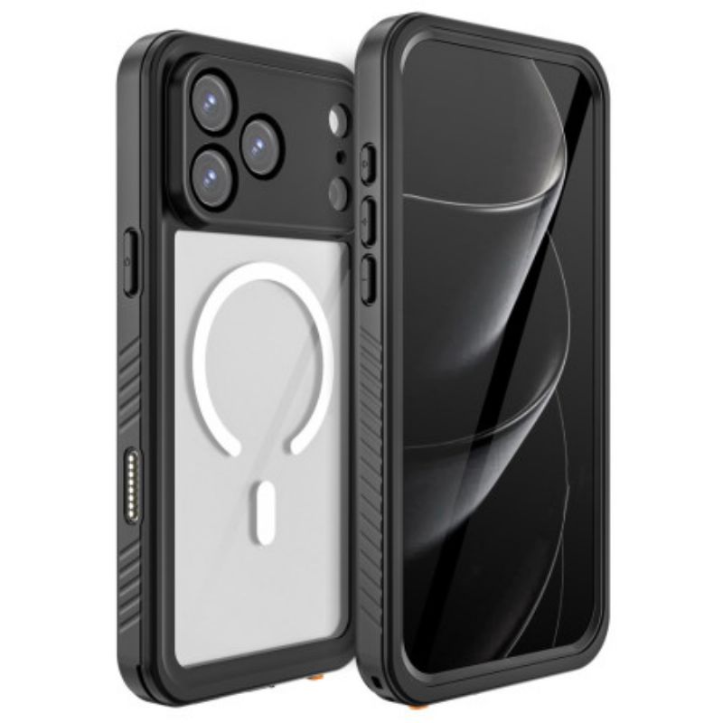 Case Hoesje iPhone 17 Pro Max Telefoonhoesje Transparante Magsafe-compatibele Waterdichte Ip68-houder