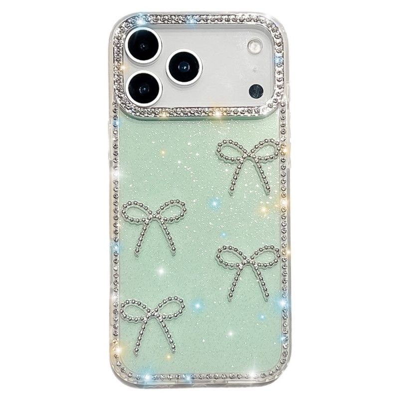 Case Hoesje iPhone 17 Pro Max Telefoonhoesje Vlinder- En Glitterdecoratie