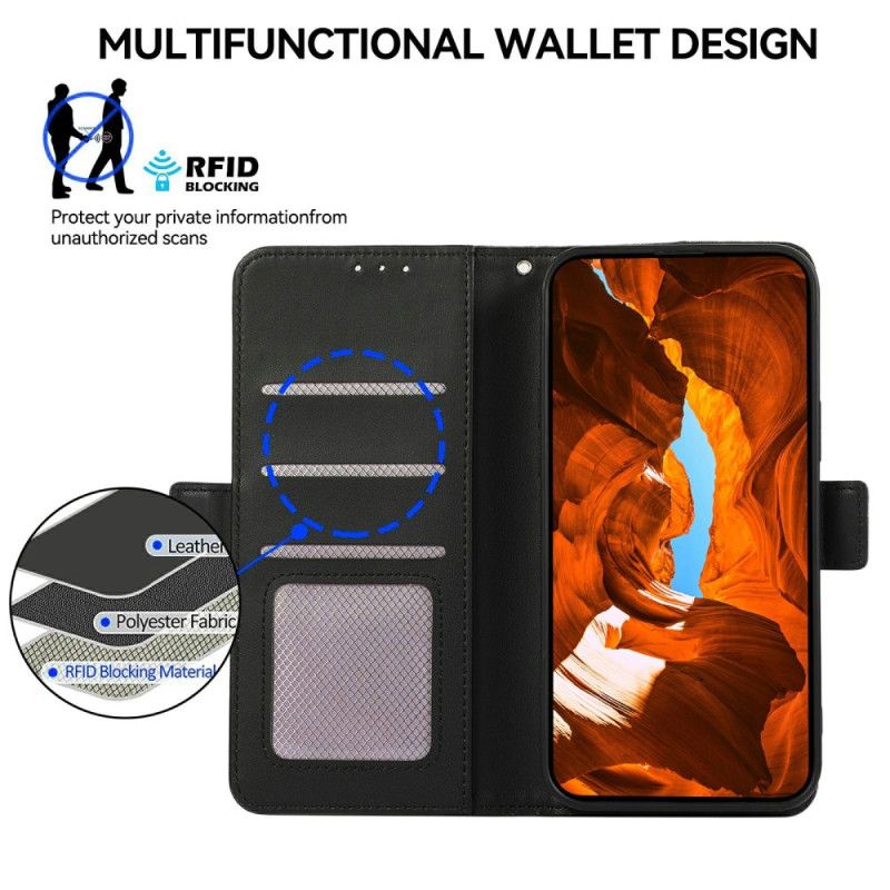 Flip Case Leren iPhone 17 Pro Max Rfid-bescherming Abeel