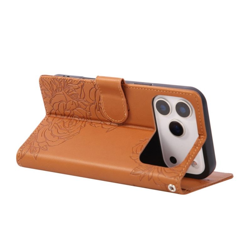 Folio-hoesje iPhone 17 Pro Max Bloemenprint