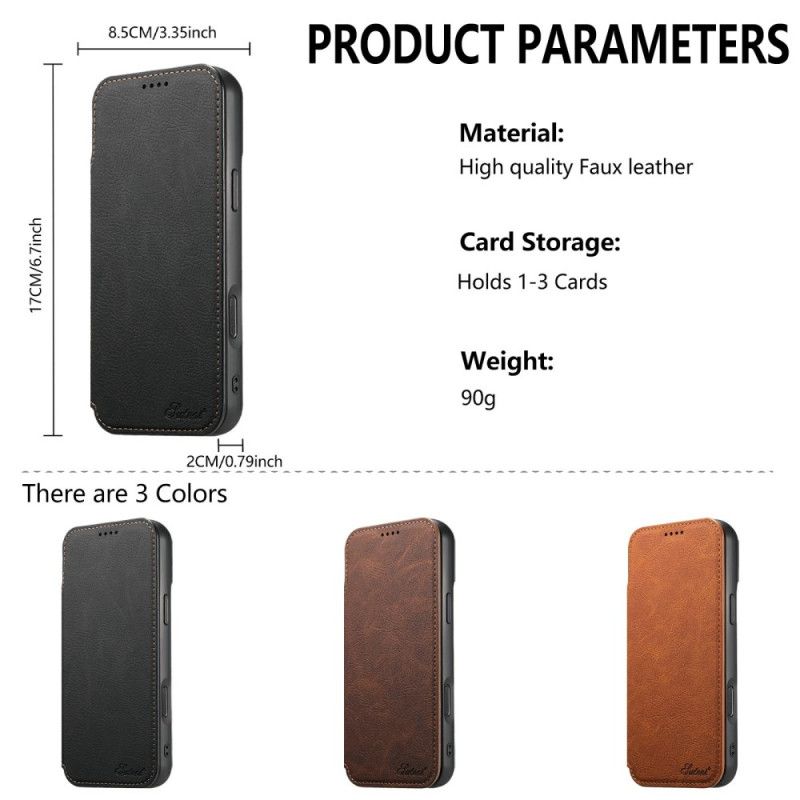 Folio-hoesje iPhone 17 Pro Max Magsafe-compatibel Suteni