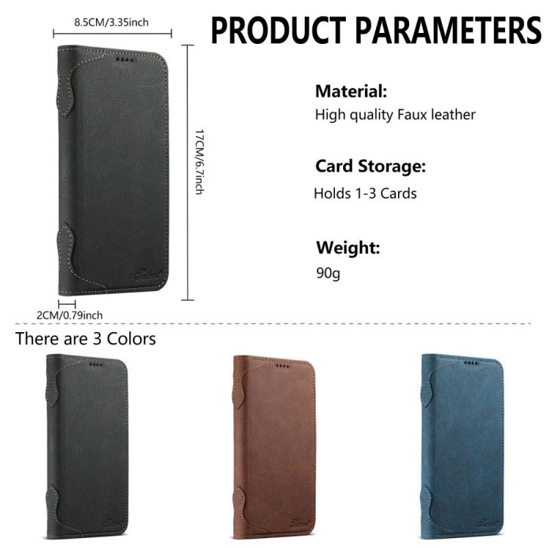 Folio-hoesje iPhone 17 Pro Max Magsafe Premium Vintage-compatibel Bescherming Hoesje