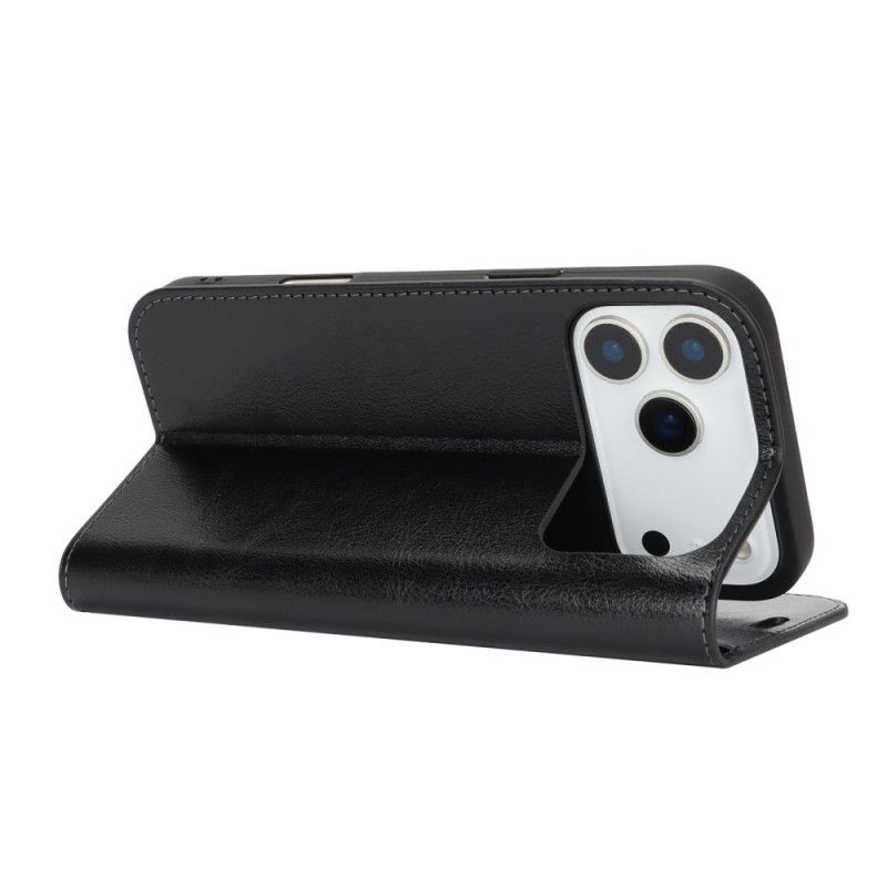Folio-hoesje iPhone 17 Pro Max Telefoonhoesje Echt Leer