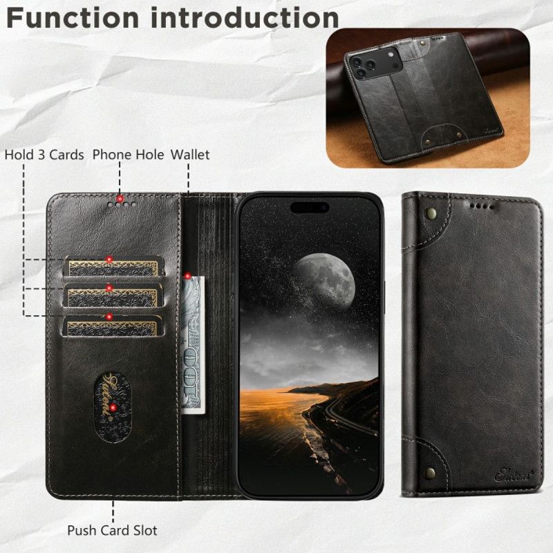 Folio-hoesje iPhone 17 Pro Max Telefoonhoesje Vintage Suteni