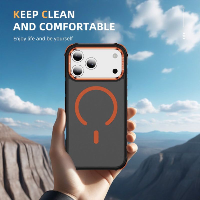 Hoesje iPhone 17 Pro Max Compatibele Magsafe Lenshouder Zwart Bescherming Hoesje