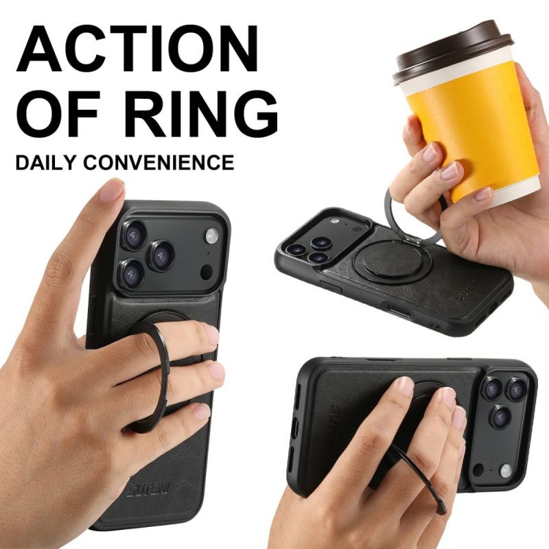 Hoesje iPhone 17 Pro Max Compatibele Magsafe Met Draaibare Houder Suteni Bescherming Hoesje