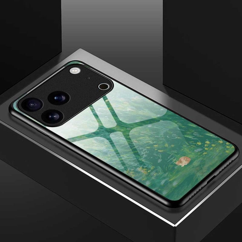 Hoesje iPhone 17 Pro Max Gehard Glas Met Kattenmotief Bescherming Hoesje