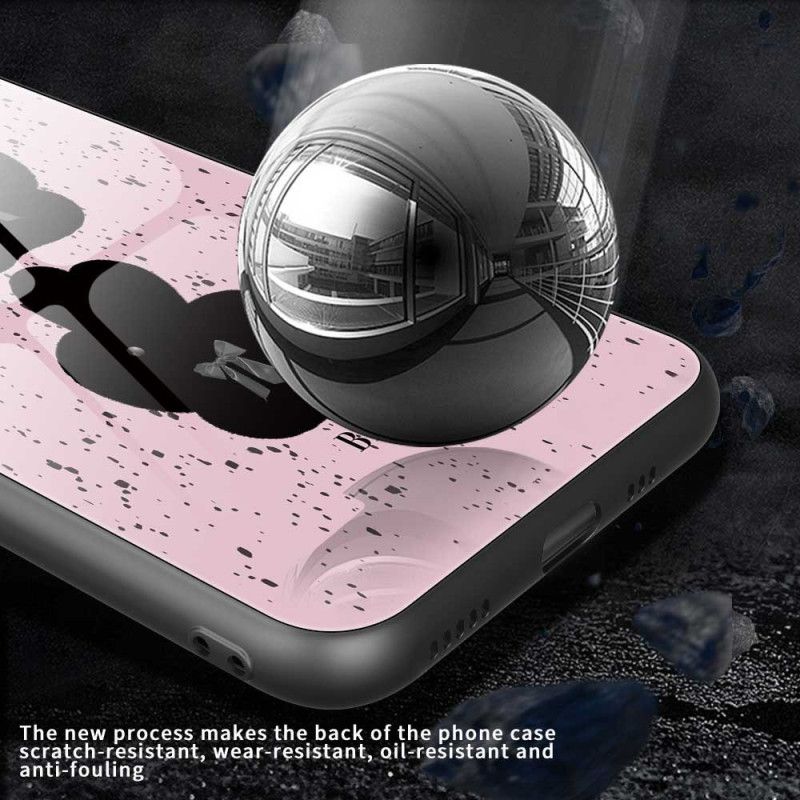 Hoesje iPhone 17 Pro Max Gehard Glas Roze En Zwart Bescherming Hoesje