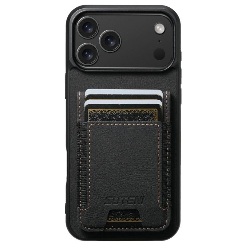 Hoesje iPhone 17 Pro Max Kaarthouder En Standaard In Retrostijl Bescherming Hoesje