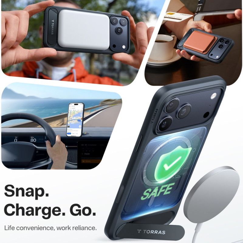 Hoesje iPhone 17 Pro Max Magsafe Premium-design Met Geïntegreerde Standaard