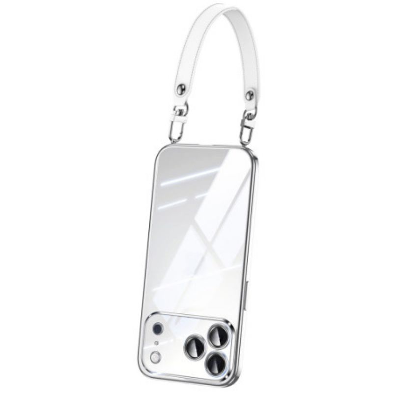 Hoesje iPhone 17 Pro Max Transparant Met Draagkoord Bescherming Hoesje