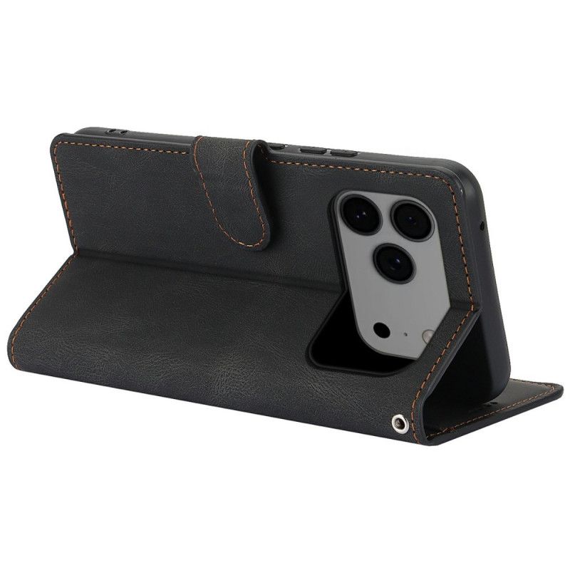 Leren Hoesje Voor iPhone 17 Pro Max Met Portemonnee En Standaard