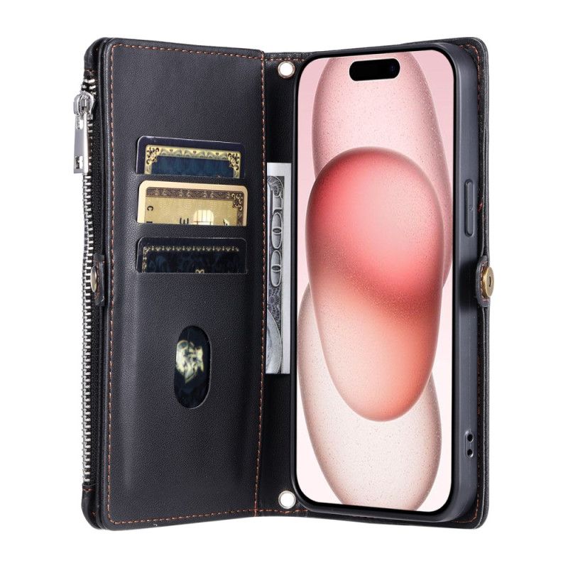 Leren Hoesje Voor iPhone 17 Pro Max Retro Premium