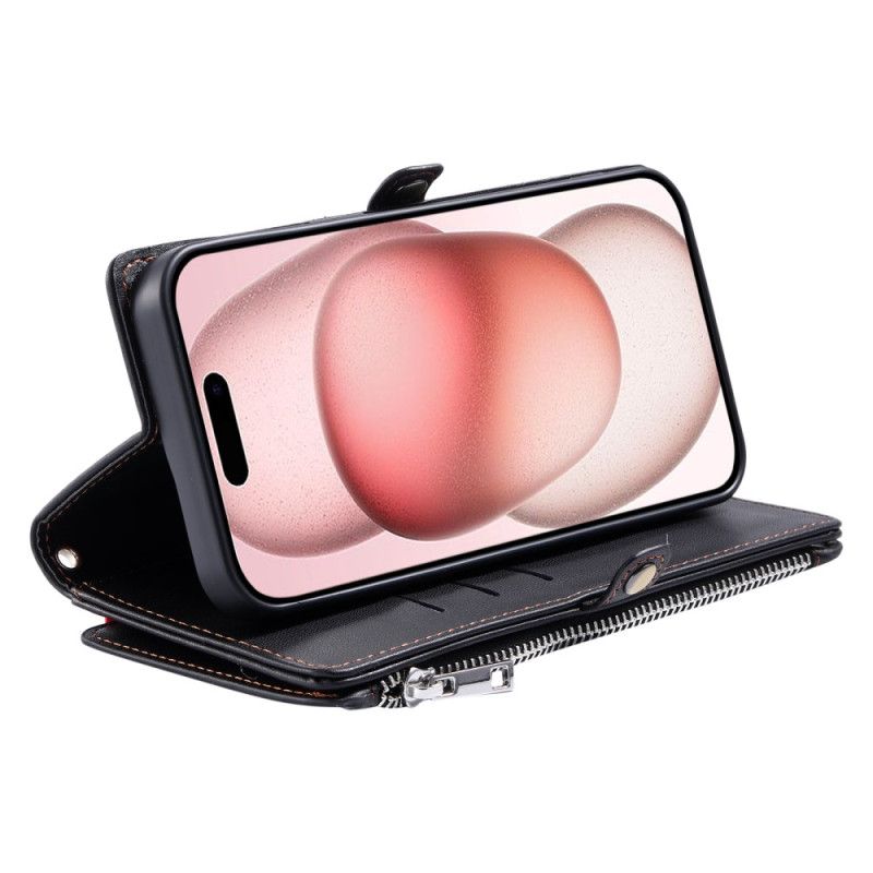 Leren Hoesje Voor iPhone 17 Pro Max Retro Premium