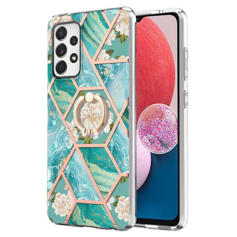 Hoesje voor Samsung Galaxy A13 Bloemen String Kat