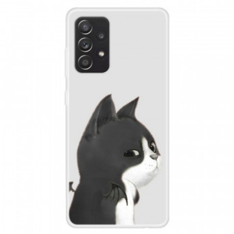 Hoesje voor Samsung Galaxy A13 Boom En Strappy Cat