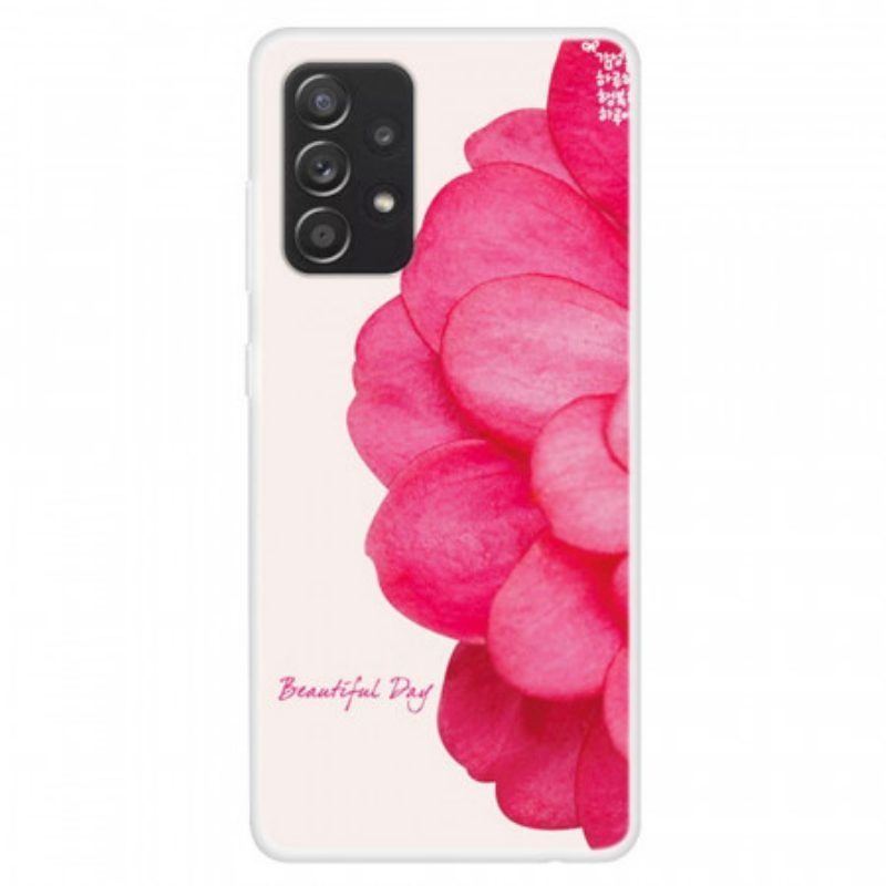 Hoesje voor Samsung Galaxy A13 Strappy Roze Bloemen