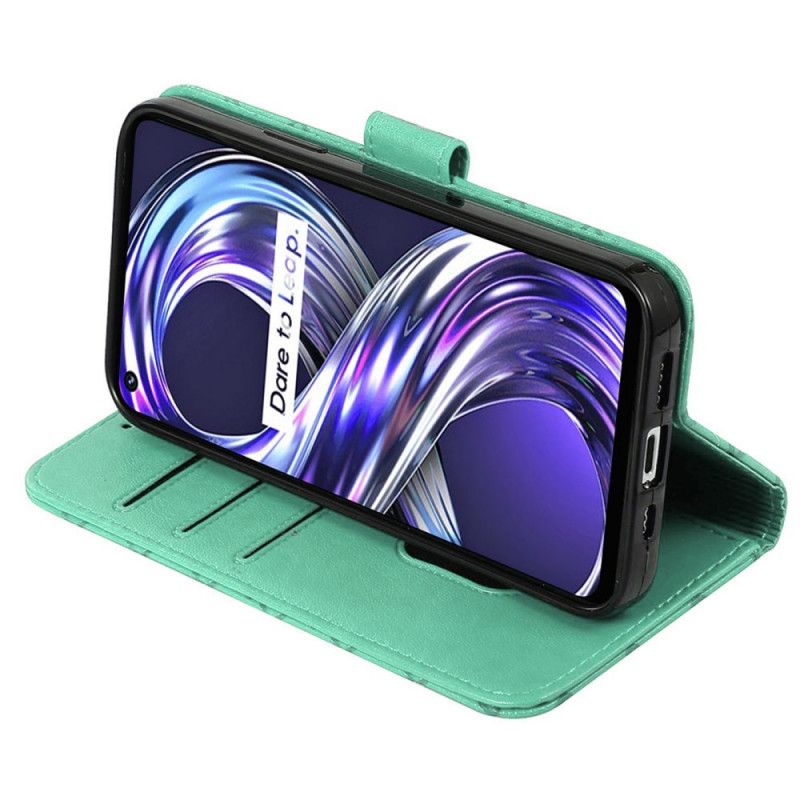 Bescherming Hoesje Realme 8i Kunstleer Tegelpatroon