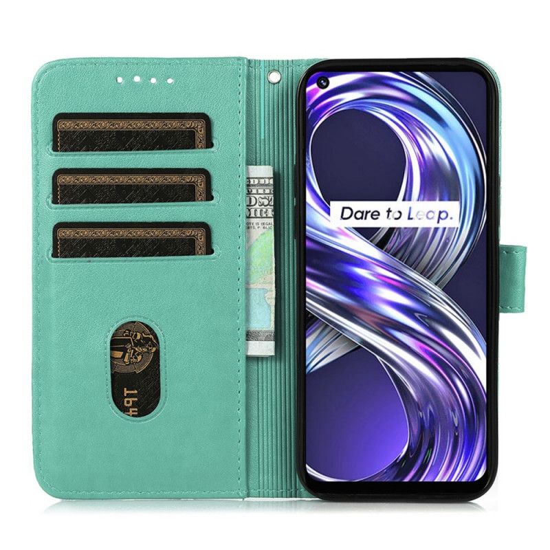 Bescherming Hoesje Realme 8i Kunstleer Tegelpatroon