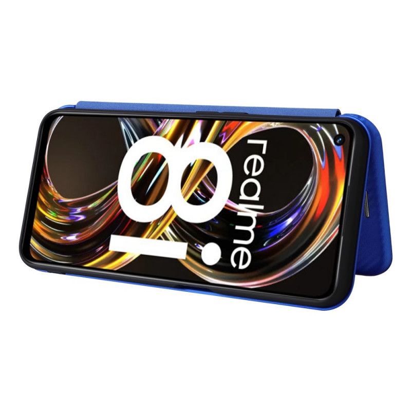 Folio-hoesje Realme 8i Koolstofvezel Bescherming Hoesje