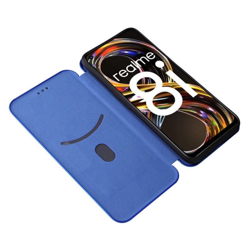 Folio-hoesje Realme 8i Koolstofvezel Bescherming Hoesje