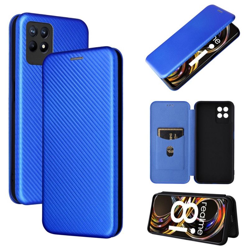 Folio-hoesje Realme 8i Koolstofvezel Bescherming Hoesje