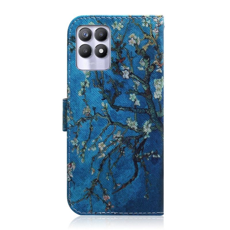 Folio-hoesje Realme 8i Telefoonhoesje Bloeiende Boomtak