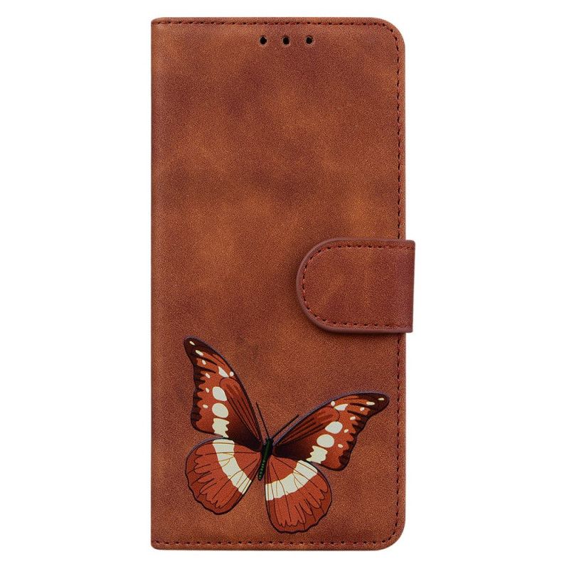 Folio-hoesje Realme 8i Telefoonhoesje Skin-touch Butterfly