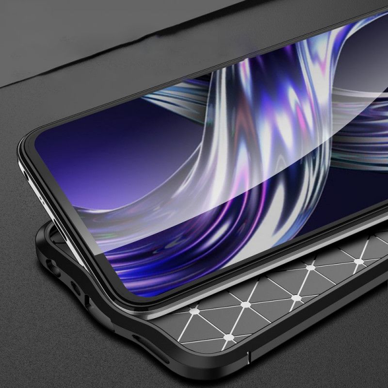 Hoesje Realme 8i Dubbellijns Litchi-leereffect