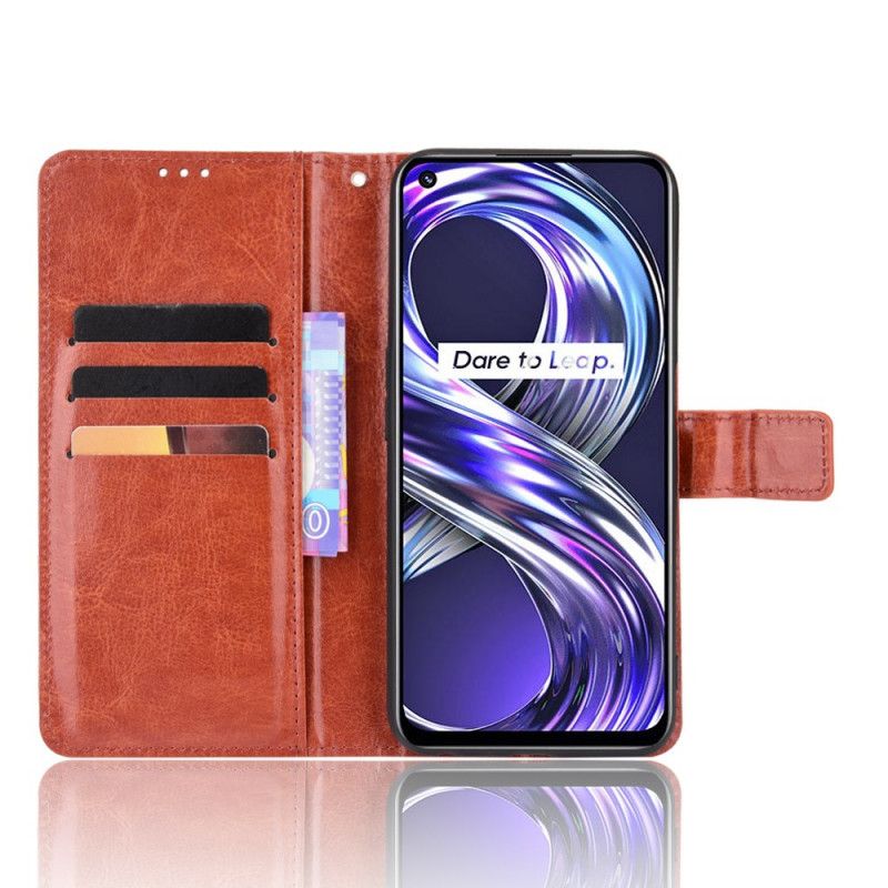 Leren Hoesje Realme 8i Flitsend Kunstleer Bescherming Hoesje