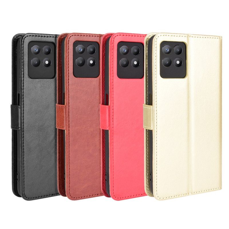 Leren Hoesje Realme 8i Flitsend Kunstleer Bescherming Hoesje