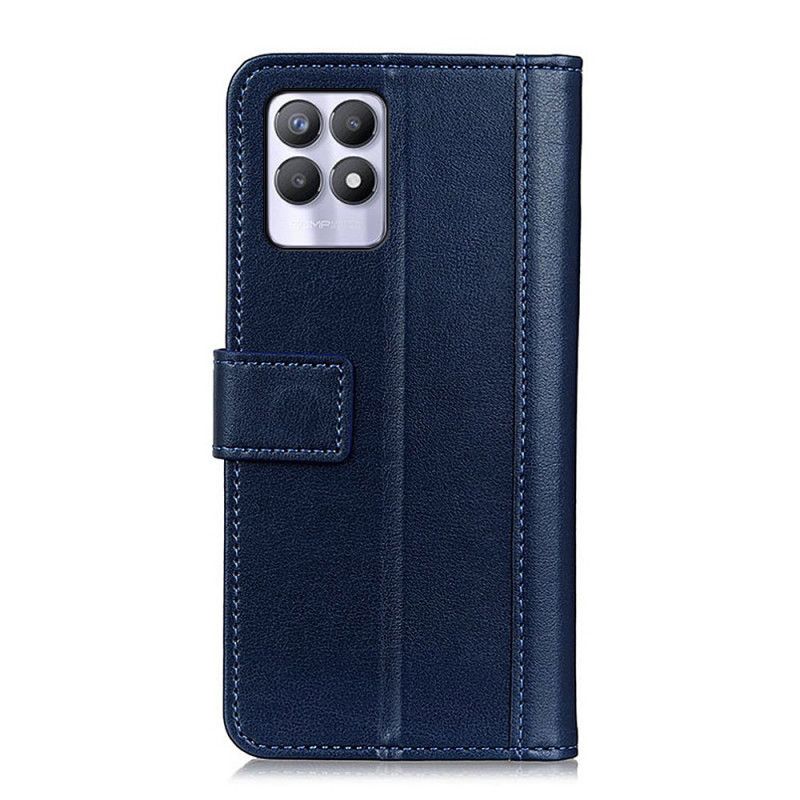 Leren Hoesje Realme 8i Gekleurde Versie Splitleer