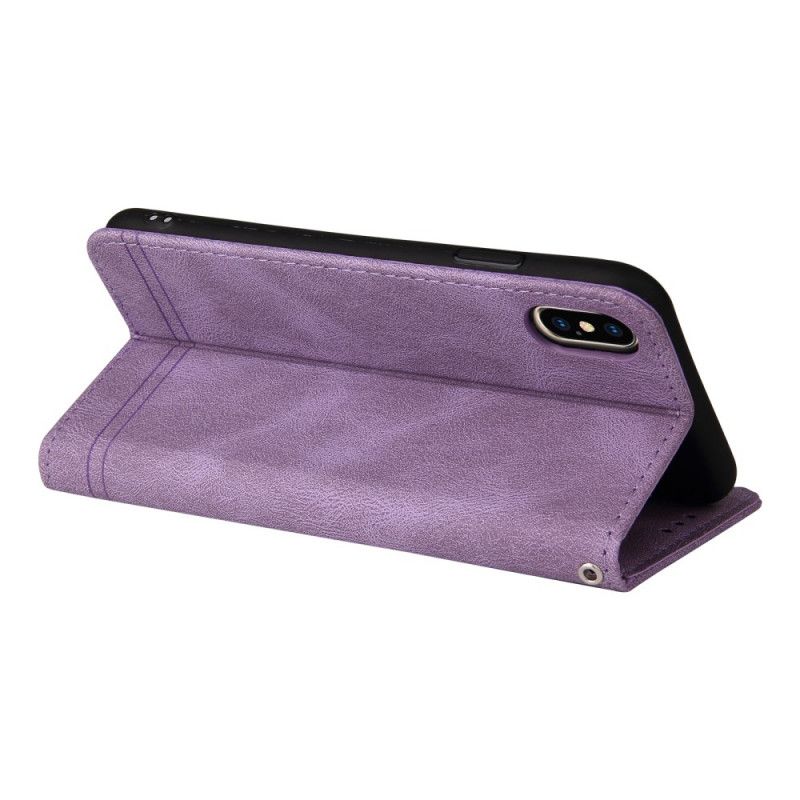 Leren Hoesje Realme 8i Imitatie Lederen Klinknagel En Riem
