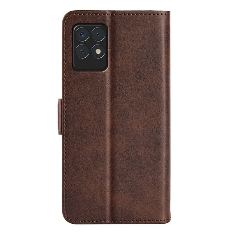 Leren Hoesje Voor Realme 8i Dubbele Klep