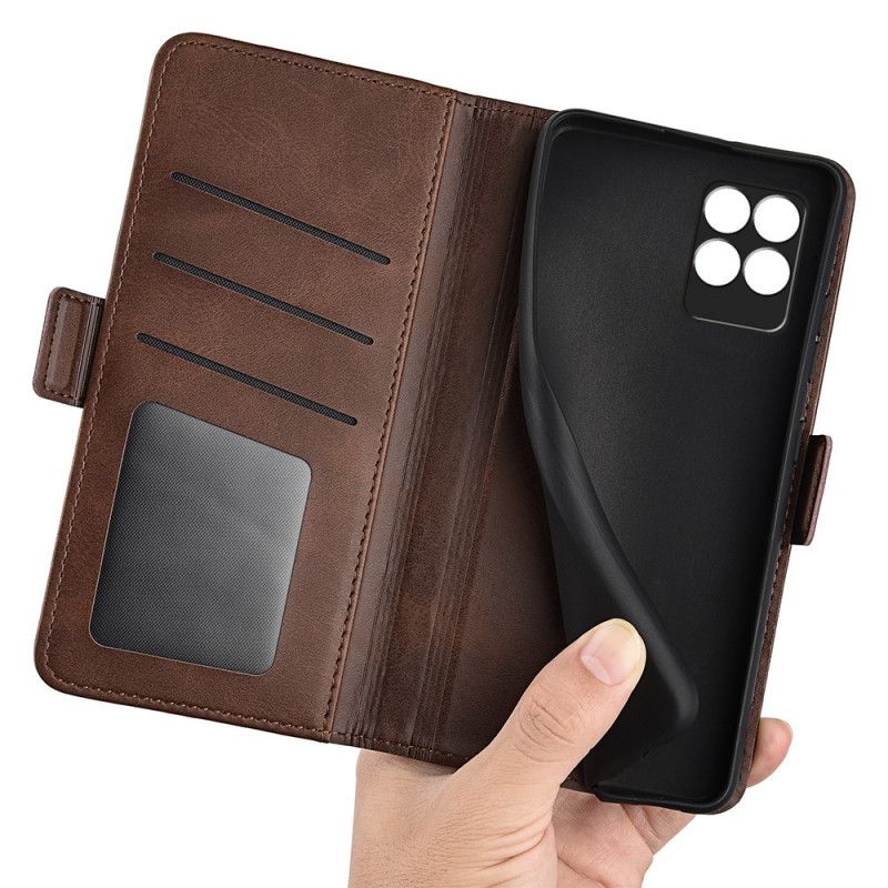 Leren Hoesje Voor Realme 8i Dubbele Klep