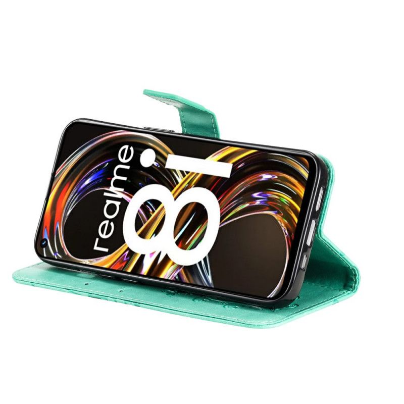 Leren Hoesje Voor Realme 8i Gigantische Stringvlinders