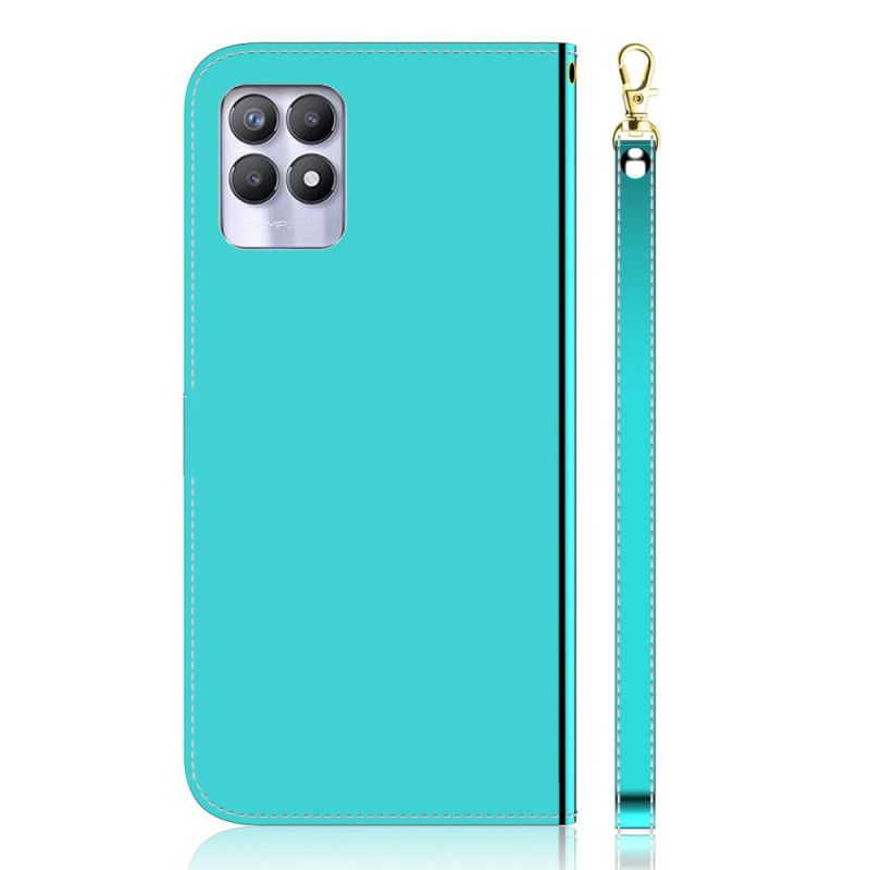 Leren Hoesje Voor Realme 8i Spiegelkap Van Kunstleer