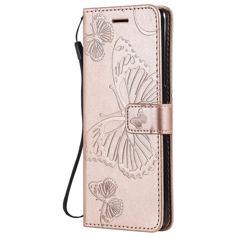 Folio-hoesje voor Oppo Find X3 Neo Flip Case Vlinders En Schuine Klep