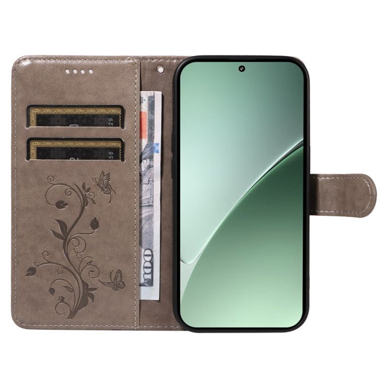 Bescherming Hoesje Xiaomi 15 Pro Bloemen- En Vlinderpatroon