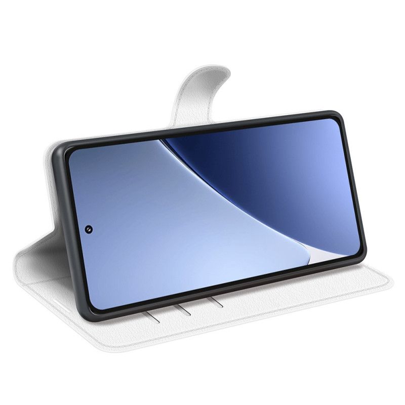 Bescherming Hoesje Xiaomi 15 Pro Klassieke Lychee Kunstleren Koord