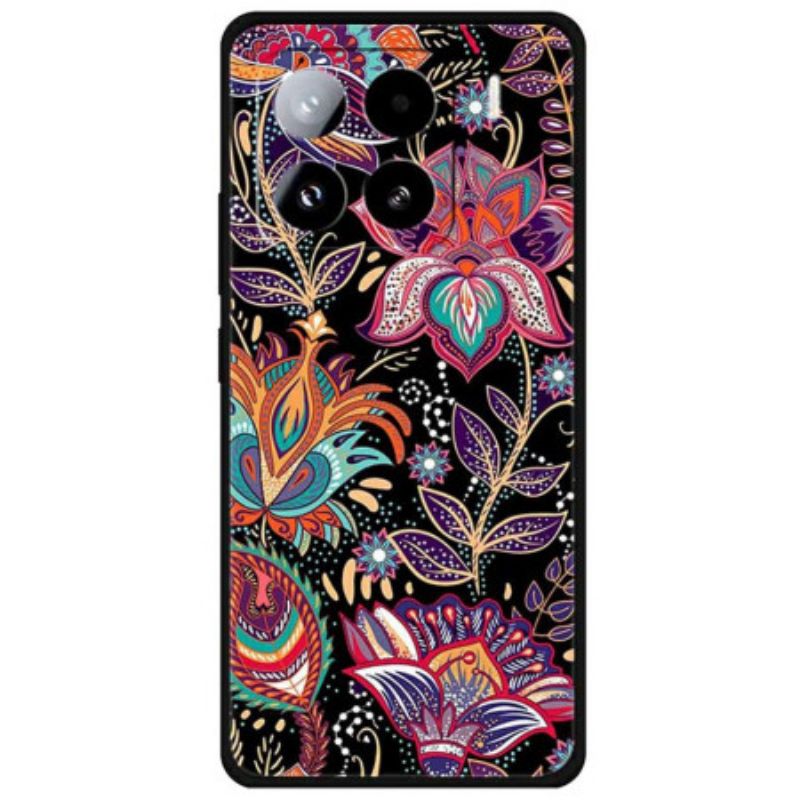Cover Hoesje Xiaomi 15 Pro Telefoonhoesje Paarse Bloemen