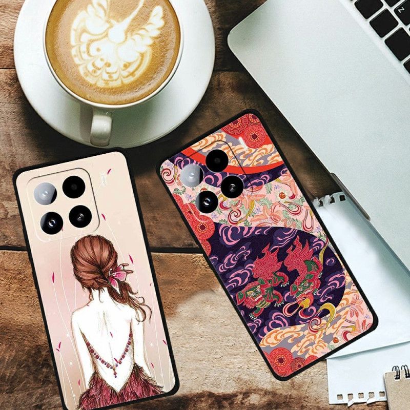Cover Hoesje Xiaomi 15 Pro Telefoonhoesje Paarse Bloemen