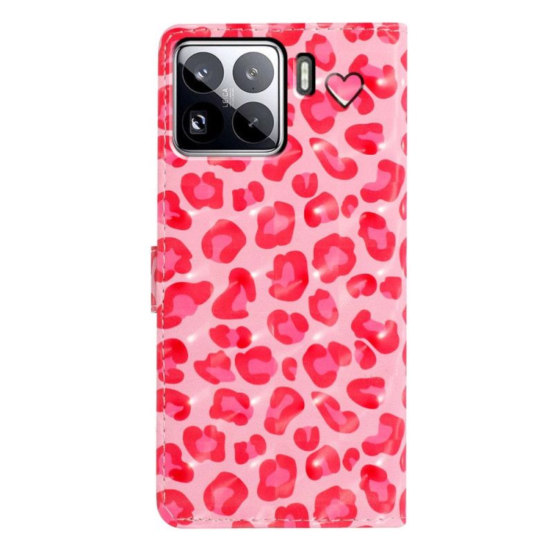 Folio-hoesje Xiaomi 15 Pro 3d Roze Luipaard Patroon