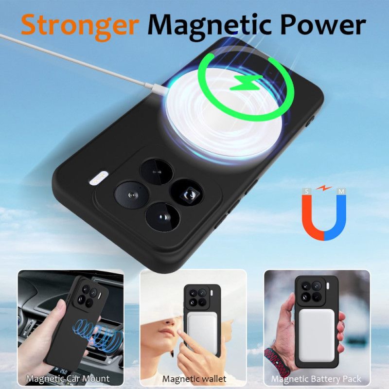 Hoesje Xiaomi 15 Pro Magsafe-compatibele Vloeibare Siliconen Met Riem