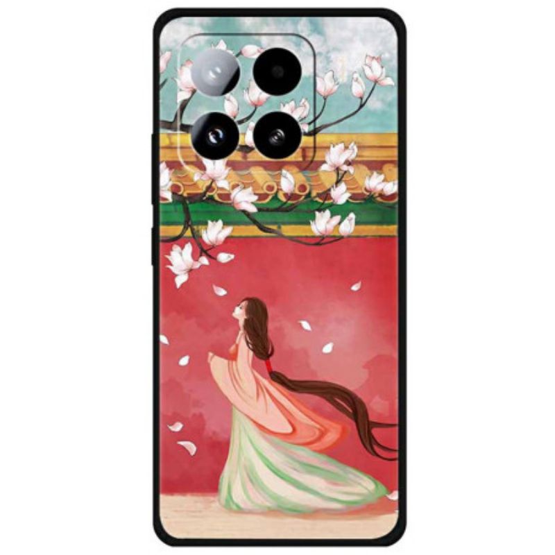 Hoesje Xiaomi 15 Pro Vrouw En Perzikbloesems