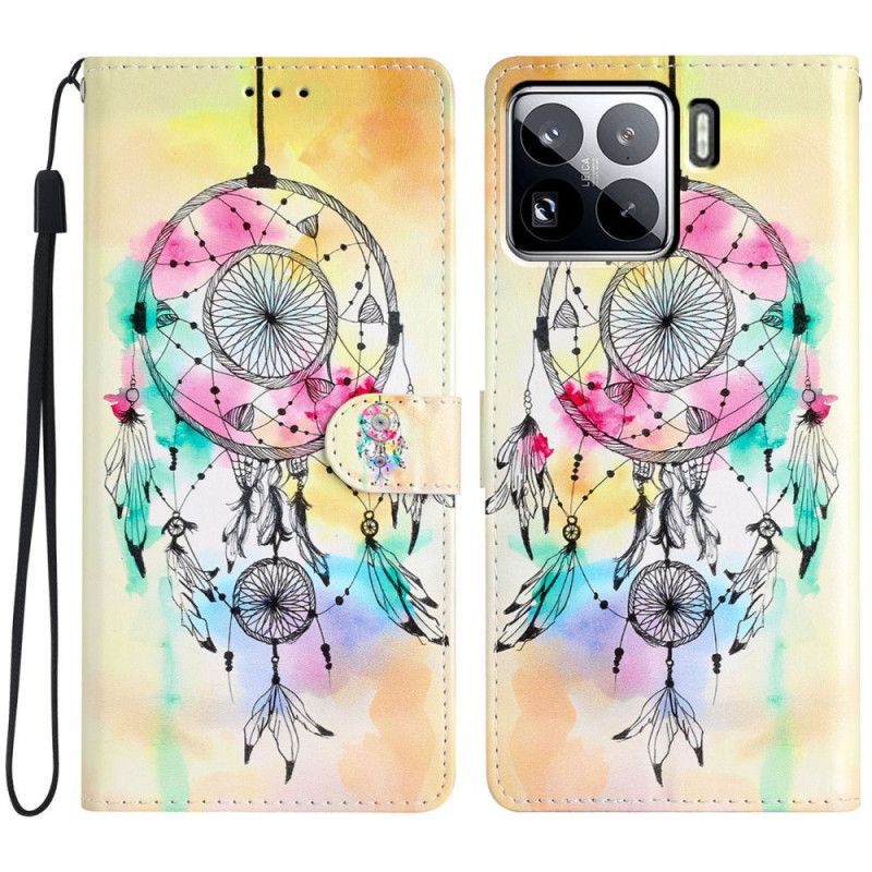 Leren Hoesje Voor Xiaomi 15 Pro Dromenvanger In Aquarel