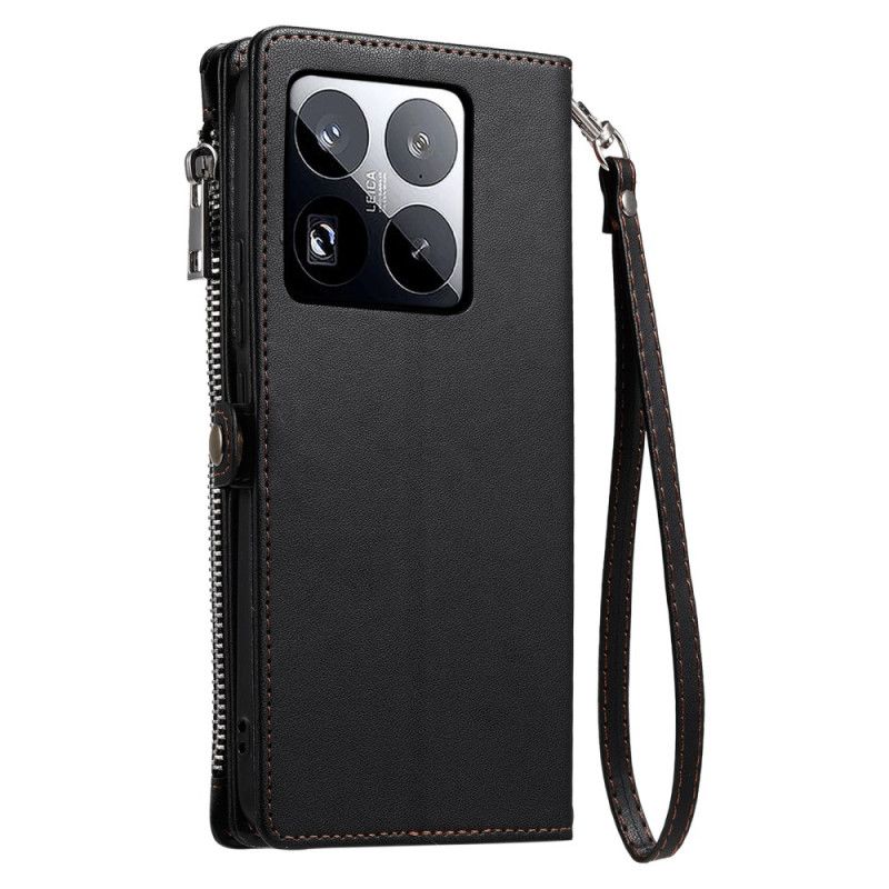 Leren Hoesje Voor Xiaomi 15 Pro Premium Bandje En Schouderband