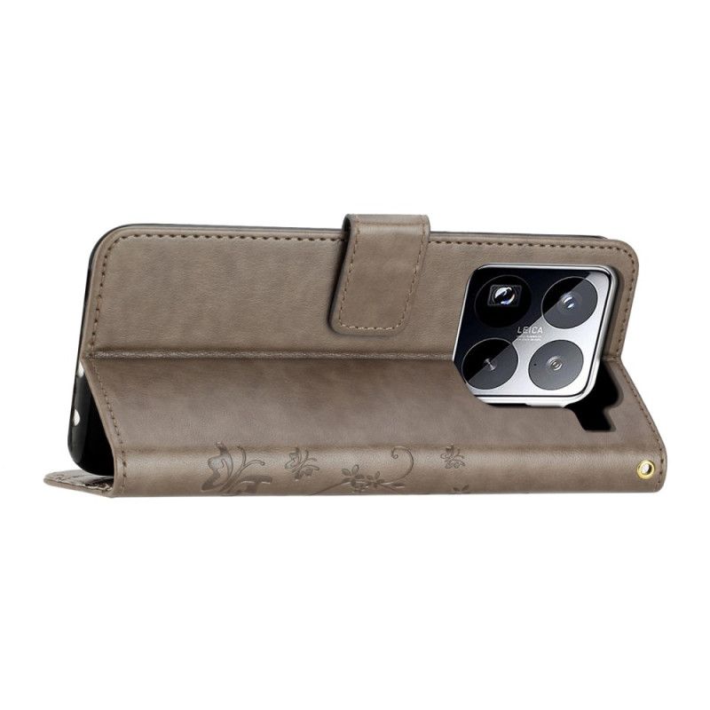 Leren Hoesje Xiaomi 15 Pro Bloemen Bescherming Hoesje