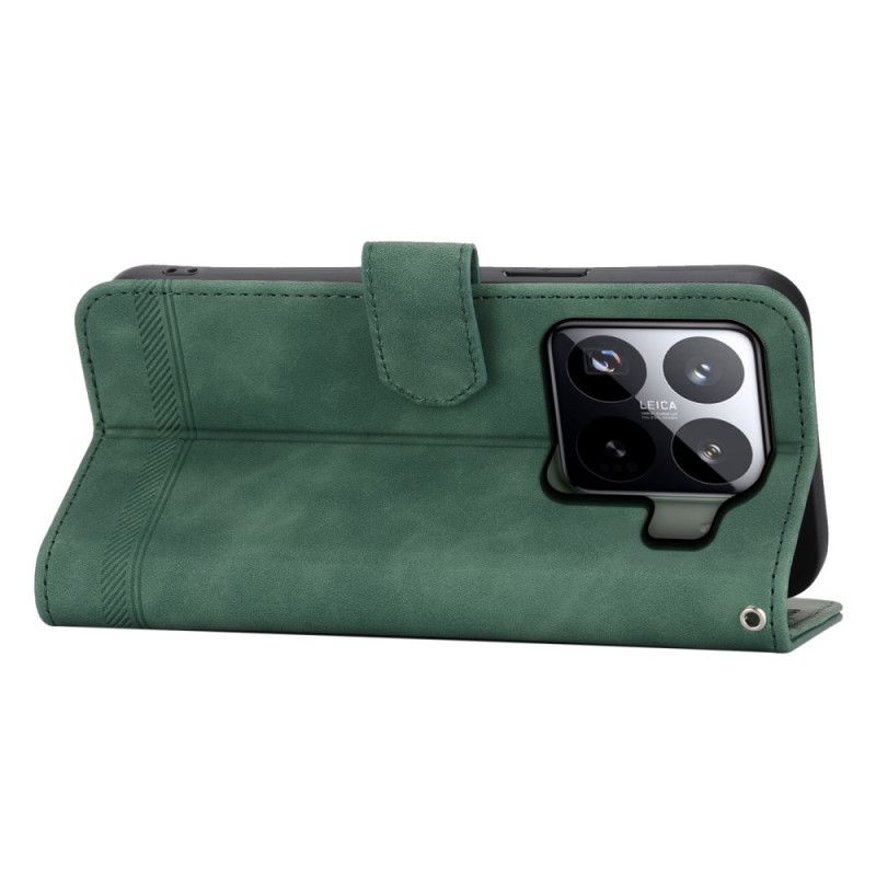 Leren Hoesje Xiaomi 15 Pro Dierfeng Bescherming Hoesje