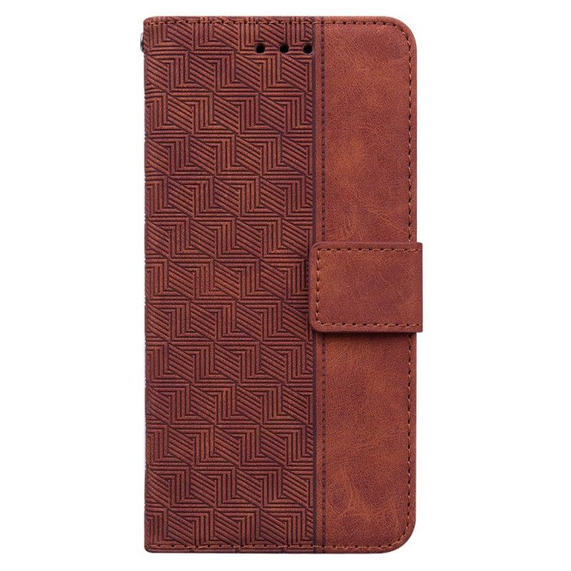 Leren Hoesje Xiaomi 15 Pro Geweven Patroon Bescherming Hoesje